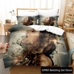 3D prinditud Madonna voodipesukomplekt Kahekohaline Twin King Tekikate Tekk Padjap&uuml;&uuml;r Poisid T&uuml;drukud T&auml;iskasvanud Magamistuba 70x133cm