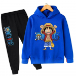 Kuum One Piece kapuutsiga komplekt Lastele Luffy riided Poiste T&uuml;drukute riided Laste džersei Spordidress S&uuml;gisene kapuutsiga p&uuml;ksid 2-osaline komplekt 110