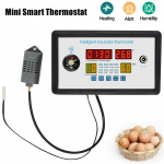 12V/220V Mini nutikas termostaat Automaatne inkubaatori juhtimiss&uuml;steem Temperatuuri ja niiskuse juhtimine talu tibude, partide ja hanede jaoks