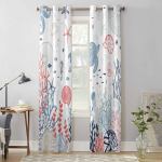 Suvine meri korall meri kilpkonn akna kardinad elutuppa luksuslik magamistoa kardin k&ouml;&ouml;gi rulookardinad kardinad 135W x 60H(cm) x1
