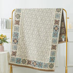 90x180cm Puhas Puuvill Žakaarmustriline Suur Vannir&auml;tik, Boho Lilleline Vannir&auml;tikud Rannar&auml;tikud paksendatud, Dekoratiivne Pleed Vannitoar&auml;tik 90x180cm pruun