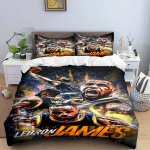 2025 Moodne Korvpallit&auml;ht A-LeBron J-James Tr&uuml;kitud Voodipesu Komplekt Tekikott Tekk Voodi Noortele Lastele T&uuml;drukutele Poistele S&uuml;nnip&auml;evakingitus EU Twin 135x200cm