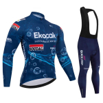 2026 Soudal Quick Step meeskonna s&uuml;gisene rattas&auml;rgi komplekt meestele Rattariided Pikkade varrukatega riided Rattavorm MTB S&auml;rk Rattariided M blue