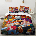 Multikas Futurama Bender Voodipesu Komplekt Tekikott Voodikomplekt Tekikate Padjap&uuml;&uuml;r Tekk Kuninga Suurus Kuninganna Suurus Poiste T&auml;iskasvanute Voodipesu Komplekt EU Single(135*200cm)3pcs