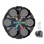 Muusika poksimismasin kinnastega, seinale paigaldatav, kiirusrežiimidega, reguleeritav elektrooniline poksitreener, sihtm&auml;rk, LED-valgustus, l&ouml;&ouml;gipadi, kodune treeningvarustus must