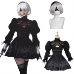 YoRHa 2 Type B Cosplay Parukas T&auml;iskasvanute Kost&uuml;&uuml;mist Kultuuri- ja Lavaesinemisteks 2 Type B Suurus [Suurep&auml;rane Kvaliteet] Ei. (2B) Nier Automata,