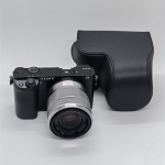 PU Nahast Kaamerakott Kest Sony A6300 A6400 A6000 A6100 16-50mm Objektiivile Kogu Kere Kate Rihmiga