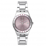 SWATCH Metallkollektsioon Kvartsliikumisega Naiste K&auml;ekell 33mm Roosa Kella sihverplaat Roostevabast terasest korpus YLS455G Pink Watch Dial