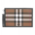 Burberry t&otilde;mblukuga ruuduline nahast hoiukott Meeste sidur Tume p&auml;hklipruun 80508291 Gift Set(Basic Set+Box+Shopping Bag)
