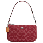 Coach Nolita 19 H&otilde;bedane Silt Monogramm Mahjong Koti Puuvill ja Nahk Kaenla all &Otilde;lakott V&auml;ike Naiste &otilde;lakott Punane CCZ48-SVDN8 Basic Set (Bag+Dust Bag)