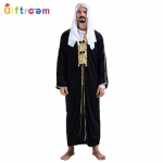 Majesteetlik L&auml;his-Ida sultani riietus meestele, valmistatud luksuslikust mustast pol&uuml;estrist