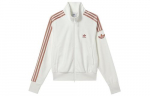 adidas originals Naiste triibuline v&auml;rviplokkidega lukuga jakk 'Bright White' JI7538 M valge
