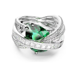 Swarovski Hyperbola Kahekordse Kaare Disainiga Roodiumiga Pinnatud S&otilde;rmus Naiste s&otilde;rmus Roheline 5666957 Shopping Bag