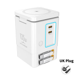 GaN 6-&uuml;hes 105W Magnetiline Juhtmevaba Laadija Alus 15W Kiire Juhtmevaba Laadimine Laua Dokkimisjaam iPhone16 15 14 13 Airpodile