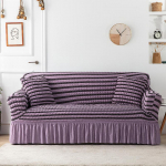 Luksuslik žakardist diivanikate seelikuga Elastne veniv sektsiooniline diivanikate elutuppa Tugitooli diivanikatted 1 seat (90-130cm)