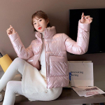 Talvine korea lahtised heledad naiste paneeringud puuvillane jakk Paks kontori daam roosa roheline sinine mood naiste mantlid Parka L roosa