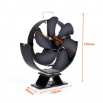 6 labaga soojusj&otilde;ul t&ouml;&ouml;tav pliidiventilaator 360&deg; p&ouml;&ouml;rlev kaminaventilaator puuk&uuml;ttega pliidile &Ouml;koloogiline ventilaator Vaikne T&otilde;hus Soojusjaotus Pliidiventilaator