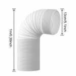 150/130MM ventilatsioonivooliku v&auml;ljalaskeava painduvad mobiilse kliimaseadme tarvikud teleskoopiline soojuse v&auml;ljalasketoru paksenenud v&auml;ljalasketoru