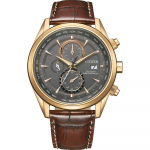 CITIZEN AT8263-10H Eco-Drive Raadiojuhitav Kronograaf Meeste K&auml;ekell Hall sihverplaat Pruun Nahkrihm pruun