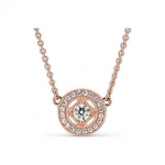 Pandora Vintage &Uuml;mmargune Kaelakee Naiste kaelakeed Roosa Kuld 380523CZ Box