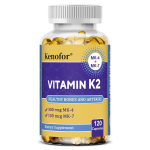 K2 vitamiin (Oluline MK-4 + MK-7) 120 kapslit luude tervise toetamiseks 120 Capsules