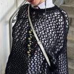 Y2K &otilde;&otilde;nsad kootud pulloverid Crewneck S&uuml;gisvintage Fairycore Grunge Top Mood Retro Smock Sviiter Armas ja psycho S must
