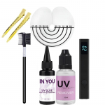 UV-juuksepikenduste asendust&ouml;&ouml;riistade komplekt L&auml;bipaistev UV-liim 30g 30ml Eemaldaja Kiirelt kuivav UV-lamp juuksepikenduste, parukate ja ripsmepikenduste jaoks A set