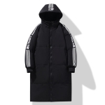 Keskmise ja pika pikkusega talvine paksenenud sulejope meestele XXXL black