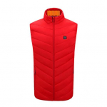 Unisex soojendusega vest USB soojendusega jakk 3 temperatuurirežiimi 2 tsooni vest mantel p&uuml;stkrae tuulekindel isoleeritud elektriline termojakk M