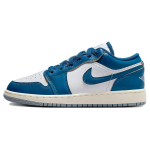Air Jordan 1 Low SE GS Industrial Blue Laste tossud Valge Sinine-Hall Purjeriie FN9137-141 39 gray