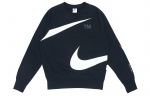 Nike Swoosh Ft Crew Suure Logoga Kootud &Uuml;leskeeratud Kaelaga Pullover Must DD6097-010 XL