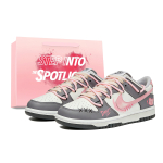 Nike Dunk Bear Low top Skateboard Shoes Unisex Gray Pink HM9617-001(Team1066-Dunk) 36.5 pink