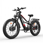 1500W v&otilde;imas elektrijalgratas tippkiirus 60km/h TIFGALOP ES7pro 26-tolline paks rehv K&otilde;ik maastikud kahekordne mootor T&auml;iskasvanute elektrijalgratas 1500W52V21AH-W-t*
