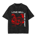 Pestud Vintage Rapper Lil Peep Muusikaalbumi T-s&auml;rgid Meeste Naiste Mood Hip Hop Retro T-s&auml;rgid &Uuml;lesuurusega L&uuml;hikeste Varrukatega T-s&auml;rk M black