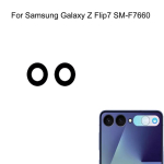 2 TK &Uuml;KS KOMPLEKT Samsung Galaxy Z Flip7 SM-F7660 jaoks Asendus Tagumine Kaameraobjektiivi Klaas GalaxyZ Flip 7 jaoks Klaasobjektiivi Osad black