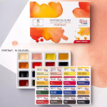16/24 V&auml;rvi Rosa Tahke Akvarellv&auml;rvide Komplekt Inimese Portree/Maastikud/Klassikaline Seeria Kunstitarbed Algajatele Maalimispintslid Single box multi