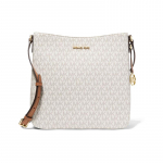MICHAEL KORS &otilde;lakott Jet Set Travel Klassikaline Vana Lilleprindiga T&ouml;&ouml;le K&auml;imiseks Moodne Disain L&otilde;uend Pol&uuml;ester Messenger Crossbody Suur Naiste Valge valge