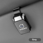Auto p&auml;ikesesirmi prilliklamber Nahast P&auml;ikesesirm P&auml;ikeseprillide Hoidja Volvo XC40 XC60 XC70 XC90 S60 S80 S90 V40 V60 V90 EX30 EX90 jaoks