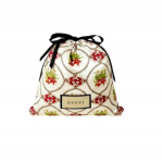 Vintage lilleline n&ouml;&ouml;riga sulgemisega kott, k&ouml;&ouml;riketiga tr&uuml;kitud meigikorraldaja, elegantne ehtekott kingikott GUCCI-GIFT-63