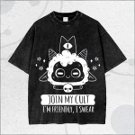 Cult of The Lamb Pesitud T-s&auml;rk Isikup&auml;rased R&otilde;ivad Sobib K&otilde;igiks Hooaegadeks Suurused Unisex T&auml;navar&otilde;ivad K&otilde;rge Kvaliteet Populaarne Toode S mitmev&auml;rviline
