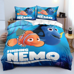 Finding Nemo Dory Bruce Squirt Crush Voodipesukomplekt Nemo Tekikott Padjap&uuml;&uuml;r &Uuml;he-/Kahekohaline/T&auml;ism&otilde;&otilde;dus/Kuninganna Suurus Magamistoa Dekooriks 135x200cm