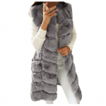 Moodne naiste s&uuml;gis- ja talvine Faux Gilet Vest, varrukateta vest kehasoojendaja jakkmantel L