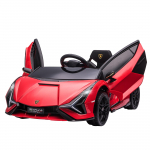 Laste elektriauto 12V Lasteauto 2.4G puldiga, 2 mootorit, Laste s&otilde;iduk helisignaali, LED-tulede, muusikaga, Elektriauto lastele 3-5 aastat, Punane 108 x 62 x 40 cm punane