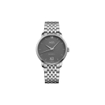 Mido Baroncelli Automaatne Mehaaniline Liikumine 30M Veekindel Kell 40mm Hall sihver Roostevabast terasest korpus Meeste kellad M027.426.11.088.00 Regular Watch Box,Smoke Coal Gray gray