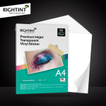Selge tindiprinteriga prinditav vin&uuml;&uuml;l Isekleepuv l&auml;bipaistev PET-kile (as the picture,20 sheets&Customizable) gray
