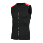 3mm neopreenist soojendav vest, unisex varrukateta lukuga m&auml;rg&uuml;likonna pealisosa ujumiseks, snorgeldamiseks, surfamiseks, sukeldumiseks, must XL black