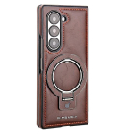 Vintage nahast magnetiline r&otilde;ngashoidja Samsung Galaxy Z Fold7 Fold 7 6 5 4 ZFold7 metallist r&otilde;ngashoidja Magsafe Armor kate Galaxy Z Fold7 gray