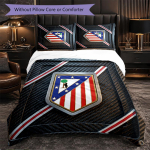 Atletico Madridi Muster 3-osaline Voodipesukomplekt Pehme Mikrokiud Tekikott Padjap&uuml;&uuml;ridega Magamistoa jaoks 180cm*210cm