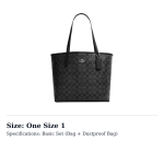 COACH City 33 T&ouml;&ouml;kotta kott Signature Suure L&otilde;uendi Must 5696-SVTSQ One Size 1 black