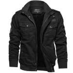 Meeste talvejoped Cargo-joped Paksemad soojad p&uuml;kstega joped Mustad vabaaja talvemantlid Meeste mitmetaskulised joped M black